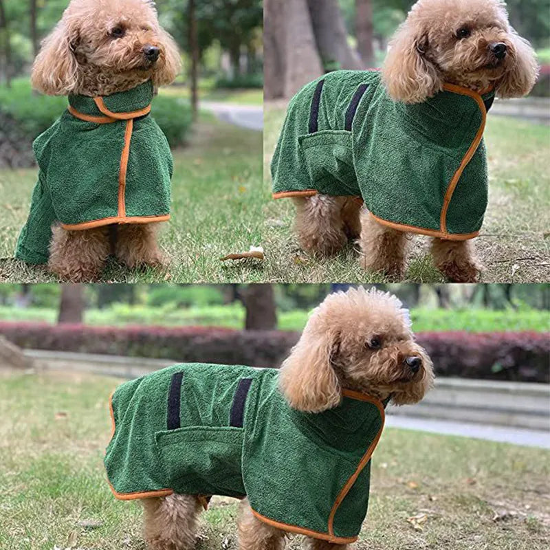 Pet Drying Towel Robe – Fast Absorbent Bathrobe for Dogs & Cats