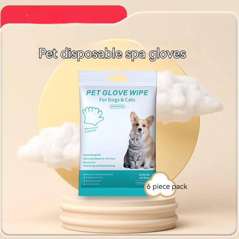 Pet Cleaning Gloves – Disposable Grooming Wipes for Dogs & Cats