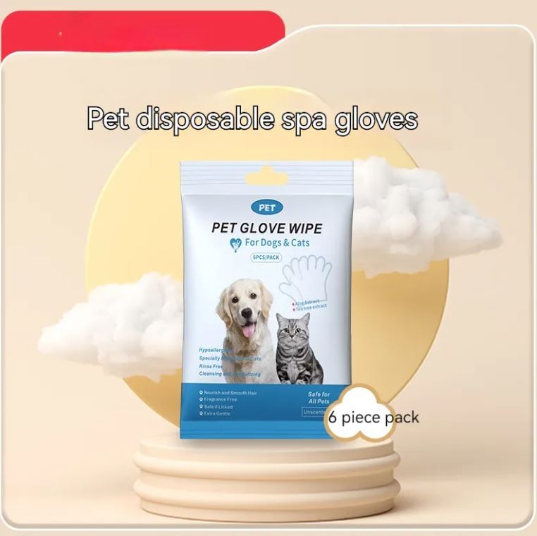 Pet Cleaning Gloves – Disposable Grooming Wipes for Dogs & Cats